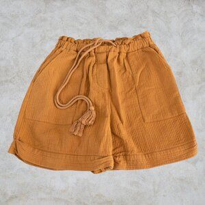 FRNCH Camel Kathy Style Shorts Women's Drawstring Deep Pockets